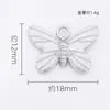 Pingente de Borboleta Estilo Coreano Acessórios DIY Liga Galvanizada Joias Colar Pulseira Brincos Pingente Único Pingente Duplo Pingente Pequeno