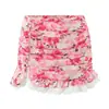 Comércio Exterior Transfronteiriço Roupas Femininas Primavera 2026 Estilo Europeu e Americano Conjunto de Top Halter Estampado + Saia Estampada para Mulheres