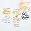 Color oro 18k accesorios de bambú cuentas de linterna con dientes cuentas de platillo volante cuentas planas accesorios para joyería de cuentas diy materiales