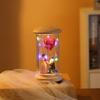 Iluminación creativa para decoración del hogar, diseño de escena de aniversario de boda, adornos pequeños transparentes, regalo de San Valentín