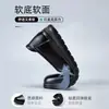 Zapatos de trabajo de cuero para mujer sin cordones con suelas suaves que no cansan los pies, adecuados para madres, zapatos negros profesionales para oficina