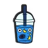 Amuletos para zapatos tipo zueco en tonos azules, hebillas para zapatos de flor de patineta oceánica de dibujos animados, hebillas decorativas para bricolaje, caucho blando de PVC, exclusivamente para ventas transfronterizas