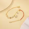 Pulsera trenzada de caballo balancín chapada en oro de plata de ley S925 de Yuebao Jewelry con buenos deseos de paz y alegría en el Año del Caballo