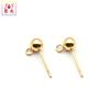 Aretes Redondos de Acero Inoxidable, Clavos para Orejas en Forma de Frijol, Aros Grandes de Perlas Redondas, Aretes de Bola Esmerilada, Accesorios para Joyería DIY