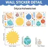 Nuevo Planeta del Sistema Solar Pegatina de Pared de Fondo para Habitación Infantil Dormitorio Pegatina Decorativa de Pared para Guardería Venta al por Mayor de Comercio Exterior
