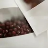 Bolsa de papel Kraft blanca con ventana, autocierre, empaque de alimentos, bolsa auto-parante, polvo de té, snack, bolsa sellada, imprimible