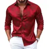 Camisas de manga larga para hombre de estilo casual de negocios europeo y americano con diseños estampados, camisas de alta gama sin planchado, venta al por mayor de fábrica