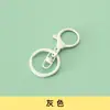10 piezas de barniz para hornear cierre de langosta redondo juego de tres piezas de llavero colgante Anillo de llavero giro de 8 palabras accesorios de material para colgante de joyería diy