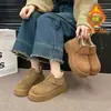 Zapatos Birkenstock con Plataforma de Suela Gruesa para Aumentar la Altura, Forrados de Felpa, para Mujer, Novedad Otoño e Invierno 2025, Mocasines Retro Slip-On, Zapatos de Algodón Birkenstock