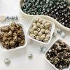 Cuentas de cerámica de alta temperatura con esmalte de flores, vintage, tipo linterna, cuentas de calabaza, material para accesorios con cuentas para pulsera y collar de joyería hecha a mano DIY