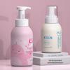Fabricante PE garrafa redonda 300ml500ml desinfetante para as mãos garrafa de espuma bomba de espuma de pressão limpador facial garrafa de mousse de limpeza