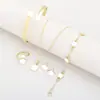 Venta Caliente Transfronteriza Pendientes/Collar/Pulsera de Flor de la Suerte de Cinco Hojas de Oro de 14K Conjunto de Joyería de Moda de Cinco Piezas