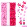 Transmisión en Vivo Transfronteriza Macarrón Tridimensional Resina Flor de Cinco Pétalos Mixta Amazon Mayorista Cambia de Color Manicura Bolitas de Acero Pequeñas Mayorista
