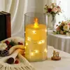 Luz de vela eletrônica led corda de luz de festa de Natal decoração de restaurante ocidental acrílico com copo vela arranjo de casamento
