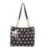 Bolsa tote grande de moda com estampa de estrelas para mulheres, única e casual, nova bolsa de ombro estilosa de nicho de alta qualidade