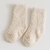 Calcetines de piso de otoño e invierno para bebé, calcetines para niño pequeño de forro polar coral grueso, antideslizantes con dispensador, calcetines para bebé para el hogar