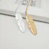 Desejo joias europeias e americanas ebay novo colar simples de pena folhas corrente longa para suéter acessórios de vestuário atacado