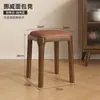 Taburete Suave de Madera Maciza Banco Apilable para el Hogar Juego Completo para Sala de Estar Taburete Bajo Taburete Cuadrado Pequeño Simple Mesa y Silla de Comedor Taburete de Tocador