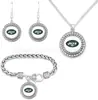 Conjunto Mais Quente da Amazon de Pulseira, Colar e Brincos de Futebol NFL