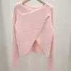 Suéter Cruzado de Gola V Curto Faux Mink 2026 Design Outono e Inverno Top de Nicho Malha Curta Macia para Mulheres