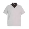 Camisa con capucha de retazos retro de moda, estilo dos piezas falsas, con solapa, manga corta, unisex, camiseta de verano, estilo polo casual americano, moderna