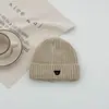 Gorro de Lana para Bebé Estilo Otoño e Invierno Oso con Bordado de Letras Pequeñas Gorro de Punto 0-3 Años Gorro de Punto para Bebé Invierno