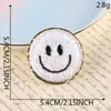 Etiqueta de bordado de computador toalha bordado borda dourada distintivo de rosto sorridente acessórios de vestuário patch adesivo patch tecido bordado patch de tecido