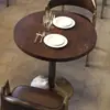 Juego de muebles de cafetería estilo retro, que incluye mesas, sillas y sofás, adecuado para tiendas de té de leche, bares, hoteles y áreas de recepción; asientos de cabina modernos de mediados de siglo