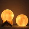 Luz Nocturna Creativa de Luna 3D para Niños, Lámpara de Noche Suave para Mesita de Noche, Protección para los Ojos, Adorno, Lámpara de Ambiente Decorativa de Dibujos Animados, Lámpara de Mesa
