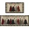Envío Directo de Fábrica Transfronterizo Alfombra de Navidad Amazon Mayorista Felpudos Decorativos Combinación de Cocina Felpudos Edición Limitada de Navidad