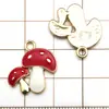 Set Mixto de 20 Colgantes de Aleación de Esmalte Coloridos de Casa de Dibujos Animados y Champiñón Accesorios para Pulsera, Collar, Joyería DIY