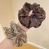 Elástico de cabelo com laço de renda francesa, scrunchie oversized, estilo casual, acessório de cabelo para coque elegante, faixa de cabelo, elástico de cabelo grande para mulheres