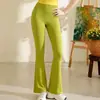 Chaleco de yoga de malla anudado para mujer 2026 nuevo modelo pantalones acampanados de cintura alta que levantan los glúteos para correr al aire libre y conjunto de fitness