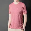 Fabricante Fonte Camiseta Masculina Nova 2025 Verão Seda Gelo Manga Curta Moderna Seda Gelo Manga Média Marca Moderna Roupa Fina Masculina