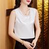 Camisola de cuello redondo de primavera 2025, prenda exterior holgada que combina con todo, top interior sin mangas.