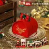 Bolsa de Regalo de Fieltro Navideño Bolsa de Manzana para Nochebuena Caja de Empaque de Regalo de Dulces Navideños de Mano Caja de Regalo de Manzana de la Paz