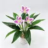 Flores Artificiais Amazon Transfronteiriças Buquê de Lírios de 3 Cabeças Buquê de Casamento Decoração de Casa Flores Artificiais Arranjo de Flores para Mesa Fábrica