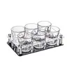Juego de Vasos de Vidrio Templado para Bar KTV Cerveza, Uso Doméstico y Comercial, Vaso Pequeño Octagonal Anticaídas, Vaso de Agua de Alta Gama