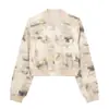 Estilo Europeu e Americano Amazon Aliexpress Popular Moda Jaqueta Bomber Estampada Roupa de Trabalho Minissaia Conjunto