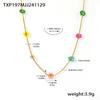 Xin Yixin Joyería Europea y Americana Joyería de Acero Inoxidable Hecha a Mano Colorida Pequeña Flor Cuentas de Vidrio Collar Pulsera Juego de Joyería