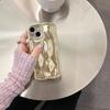 Capa protetora galvanizada com ondulação de água para Apple 14 cartoon iPhone15/15plus/ 12pro 13 resistente a quedas