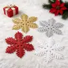 Decoraciones Navideñas 10cm Copos de Nieve, Copos de Nieve de Plástico con Purpurina, Decoración para Árbol de Navidad Colgantes de Copo de Nieve Huecos