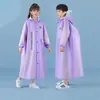 Capa de Chuva Infantil Meninos Meninas 2026 Novo Estilo para Alunos do Ensino Fundamental e Médio Capa de Chuva Longa de Corpo Inteiro com Capuz Proteção Contra Chuva