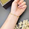 Nuevo Estilo Chino Antiguo Vietnam Antiguo Fa Sha Pulsera de Cuentas Turquesa Dorada Joyería de Mano Retro Lujo Ligero Versátil