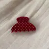 Presilha de Garra em Acetato Francês Toque de Luxo Formato de Leque Pequeno Bolinhas Fofa Presilha de Cabelo Coque Presilha Tubarão Pequena Presilha de Garra Acessórios de Cabelo Novo Estilo