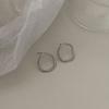Pendientes redondos irregulares para mujer, plata de ley s925, estilo coreano de alta calidad, elegantes pendientes de estilo frío, 2021, nuevos
