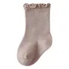 Calcetines para bebé de media pantorrilla 2026 para primavera y otoño, Calcetines para bebé de otoño e invierno para recién nacidos con borde de volantes, Ajuste holgado que no aprieta las piernas, Calcetines para niños