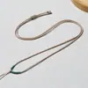 Corda de Colar Simples Ajustável, Cordão Fino de Pingente 1.5mm Tecido à Mão, Alça de Pescoço DIY para Homens e Mulheres