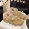 Versión de piel de vaca con suela gruesa y peluda, zapatos Birkenstock para mujer, nuevo estilo 2026, otoño e invierno, con felpa, cálidos, zapatos de algodón, zapatos Mary Jane