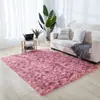 Alfombra de felpa de pelo largo teñida anudada transfronteriza gruesa de seda y lana, alfombrilla para sala de estar, dormitorio, alfombra de mesita de noche, venta al por mayor de fábrica
